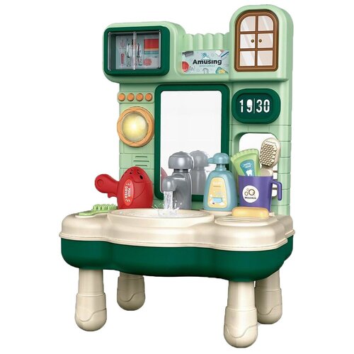 Игрушка детская раковина на ножках с водой / Мебель для ванной с водой и аксессуарами BQ699-2
