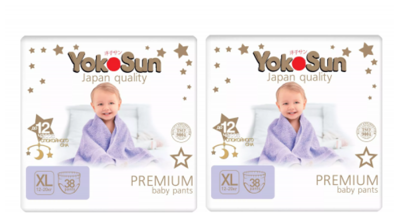 Набор 2 х Yokosun трусики Premium XL (12-20 кг) 38 шт.