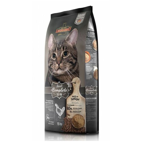 Сухой корм Leonardo Adult Complete 32/16 для взрослых кошек - Вес 7.5 кг
