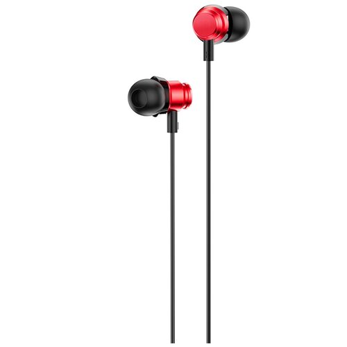 Наушники внутриканальные Borofone BM62 Prosperity пластик алюминий кабель 12м цвет красный 43400₽