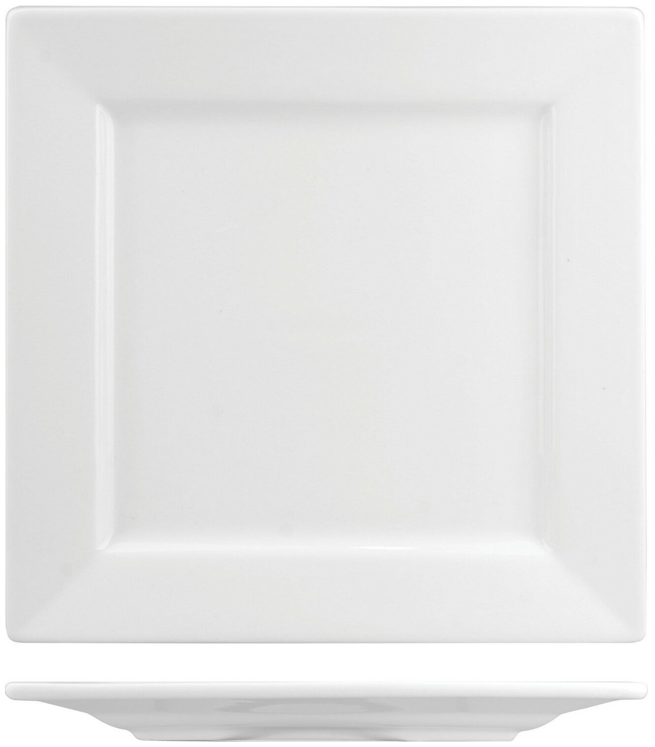 Тарелка квадратная Kunstwerk «Кунстверк»; фарфор, L=24,3, B=24,3см; белый, 2 шт.