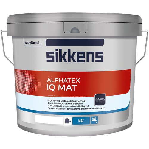 SIKKENS ALPHATEX IQ MAT матовая, 10л, Белая(W05)