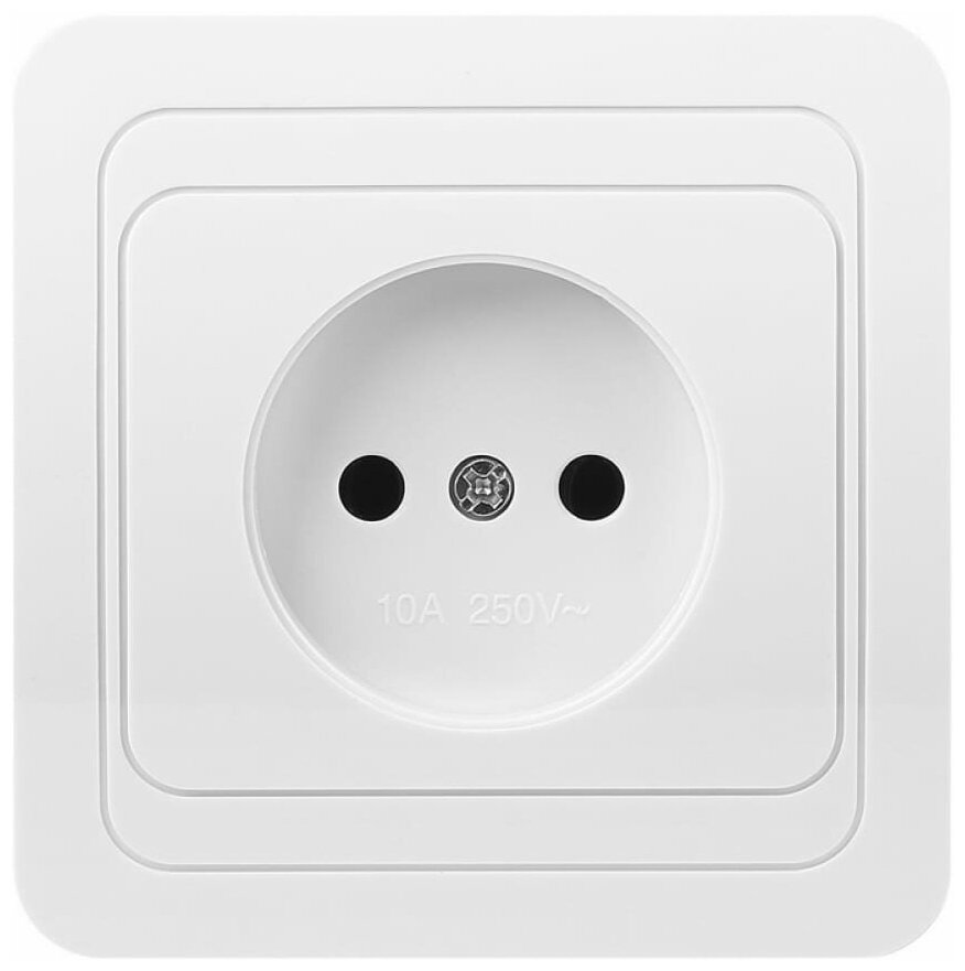 фото Розетка Smartbuy "Марс", одноместная, 10 А, без заземления, белая
