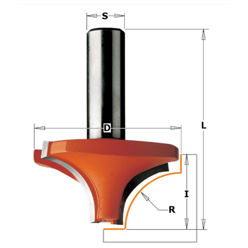 Фреза концевая CMT радиусная D=19,0 I=12,0 S=8,0 R=4,00 фреза концевая cmt радиусная d 19 0 i 12 0 s 8 0 r 4 00