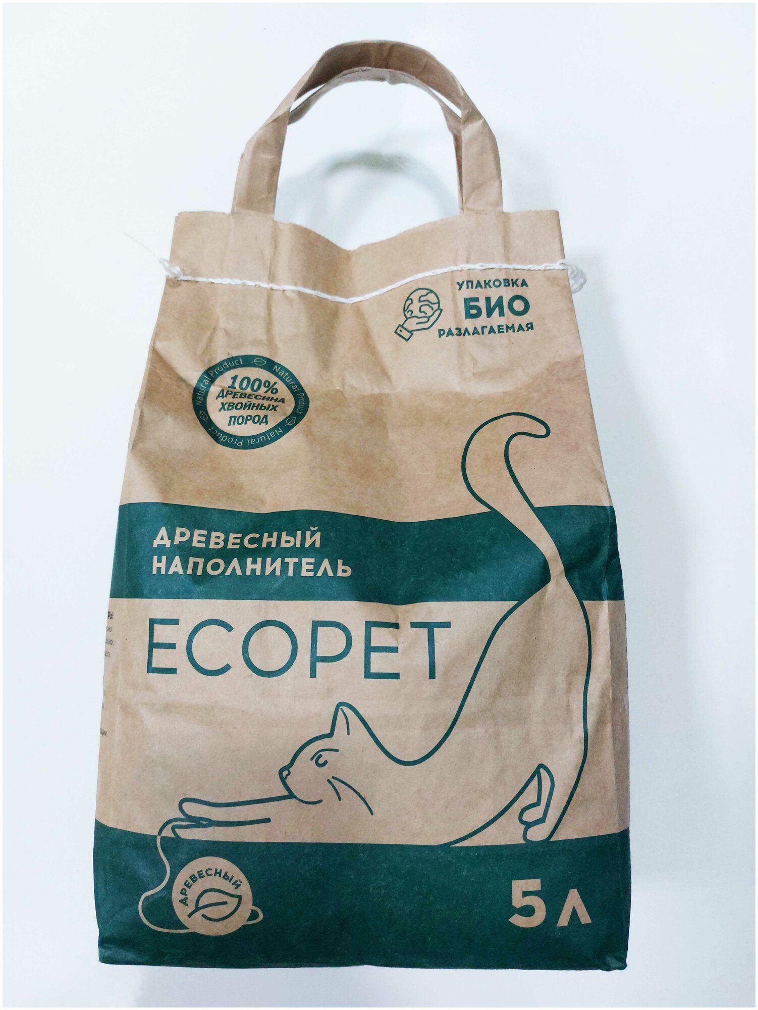 Наполнитель Древесный 5 литров ECOPET - фотография № 6