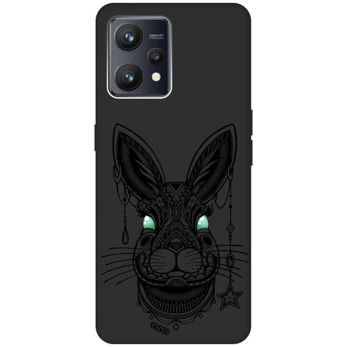 Матовый Soft Touch силиконовый чехол на Realme 9 / Рилми 9 с 3D принтом Grand Rabbit черный матовый soft touch силиконовый чехол на realme 9 рилми 9 с 3d принтом kiss черный