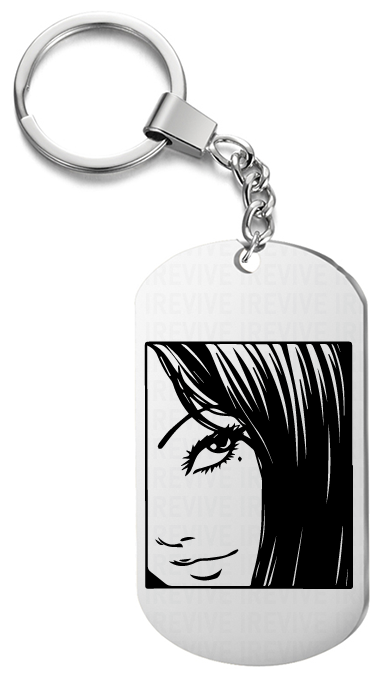 Брелок для ключей «Девушка Дзюндзи Ито» жетон с гравировкой 