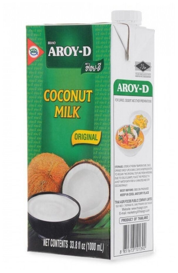 Молоко кокосовое Aroy-D Original 60% 17%, 1 л - фотография № 1