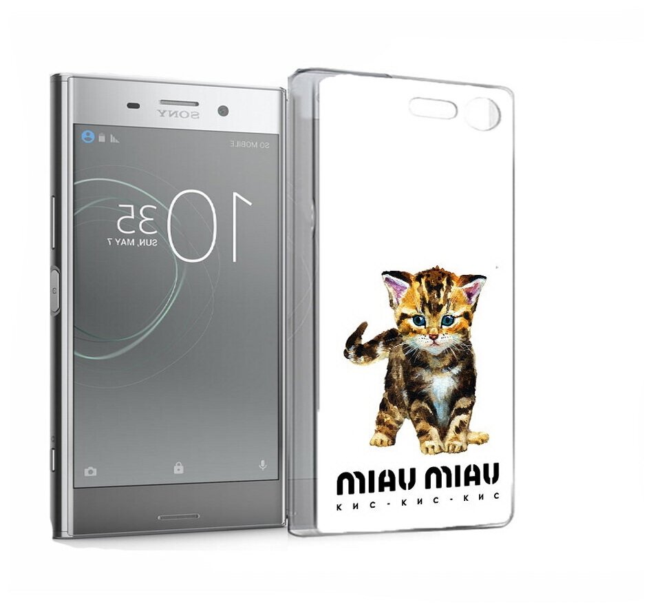 Чехол задняя-панель-накладка-бампер MyPads Бренд miau miau для Sony Xperia XZ Premium 5.5 G8142 противоударный