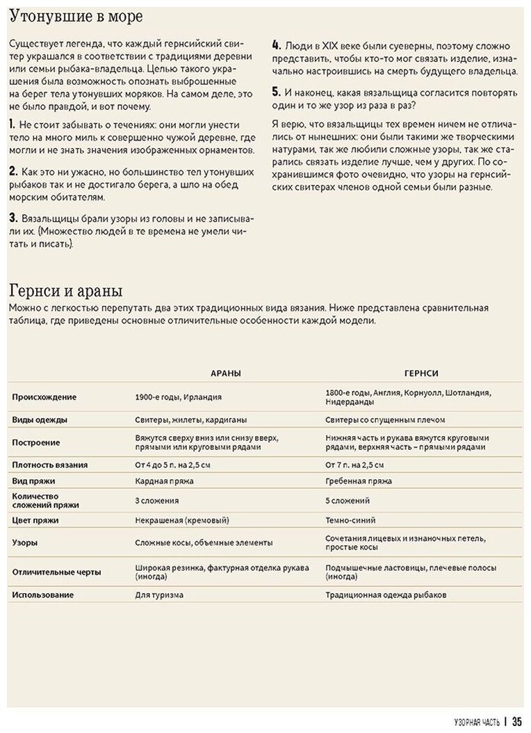 Теплые свитеры с острова Гернси. История, техники, крой, узоры, мастер-классы, вяжем спицами. - фото №7