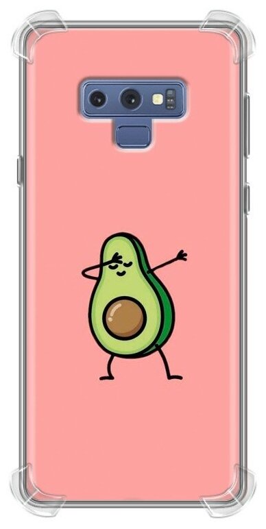 Дизайнерский силиконовый с усиленными углами чехол для Самсунг Нот 9 / Samsung Galaxy Note 9 Авокадо