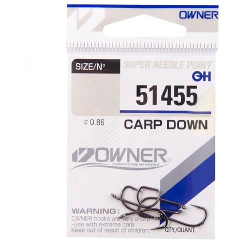 OWNER Крючок Carp Down BC №6 6шт 51455-06 owner крючок carp down bc 4 6шт 51455 04