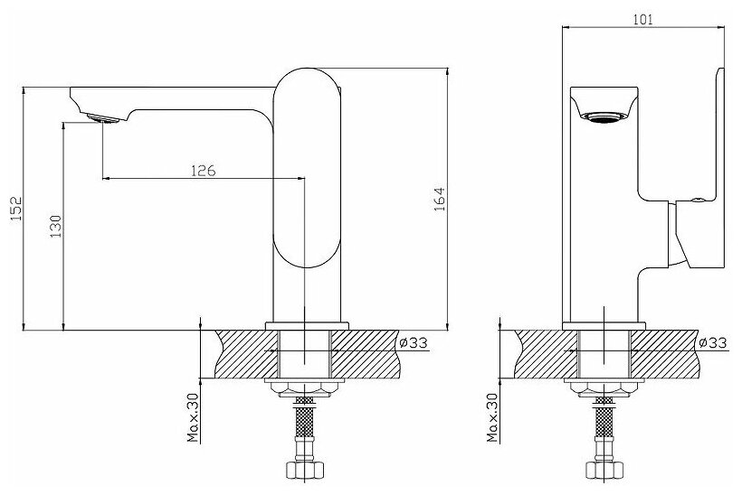 Смеситель для раковины Haiba HB12590-7 Черный матовый - фотография № 2