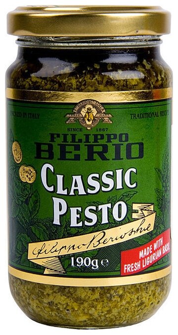 Соус Filippo Berio Classic pesto, 190 г, 190 мл