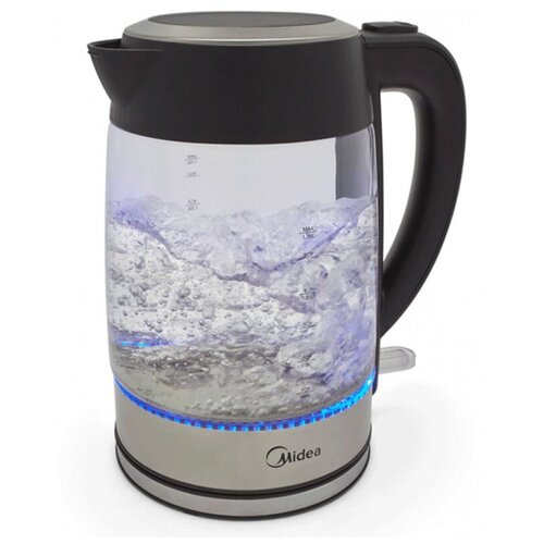 Чайник электрический Midea МК-8002 17л 2200Вт черный корпус стекло 678900₽