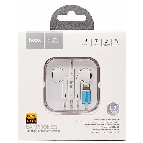 Наушники белые для iP Hoco L7 Plus Lightning 59900₽