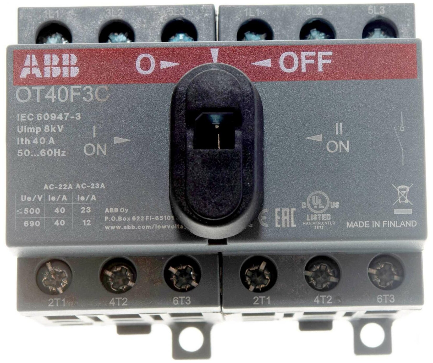 Рубильник ABB OT40F3C 40 А - фото №4