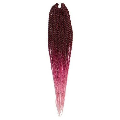 Queen fair SIM-BRAIDS Афрокосы, 60 см, 18 прядей (CE), цвет русый/розовый/светло-розовый(#FR-26)