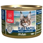 Корм Blitz Holistic Salmon для кошек, лосось с креветками, 200 г x 12 шт - изображение