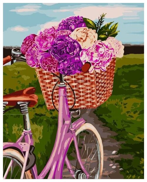 Картина по номерам Colibri "Цветы в корзине" 40х50 см Холст на подрамнике
