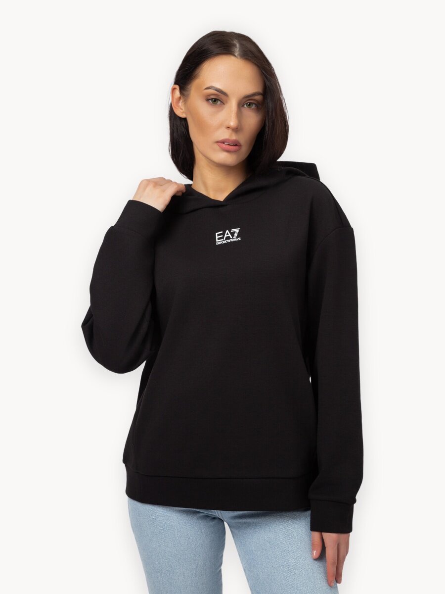 Худи спортивное EA7 EMPORIO ARMANI Buy Stretch-cotton tracksuit, размер XXS, , черный