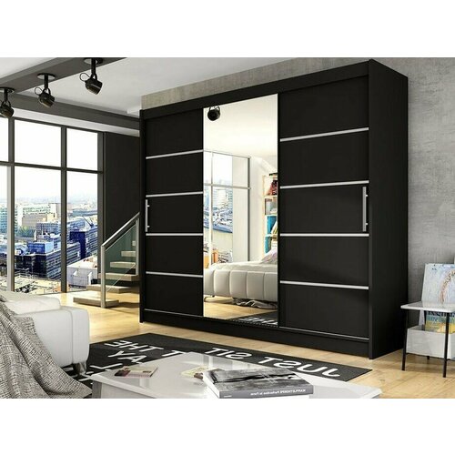 Шкаф-купе ФМ Мебель Офелия 3, ЛДСП, Венге Цаво 3354, 210*45*220