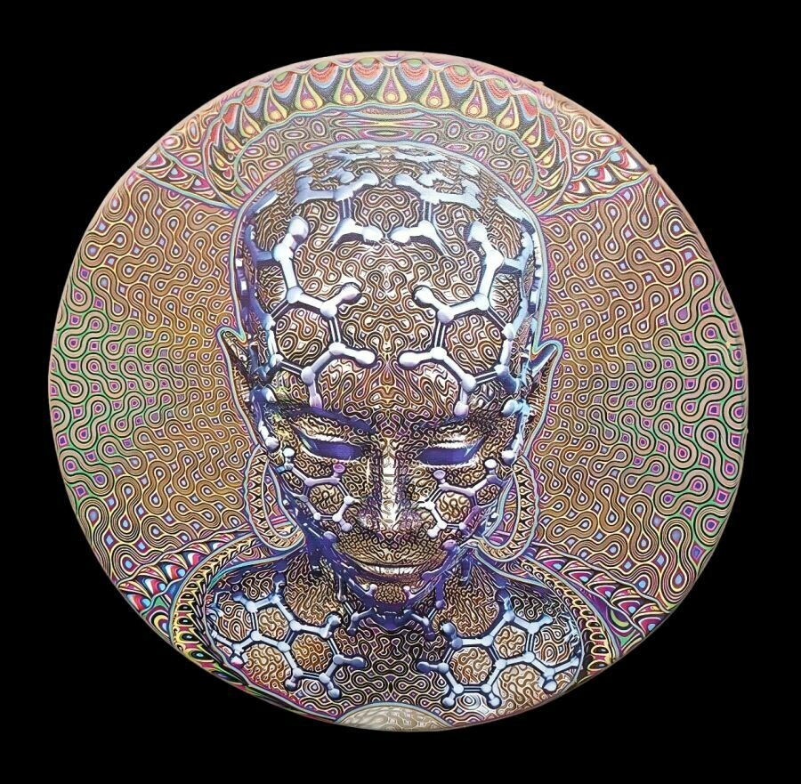 Бубен Shamanic Индонезия 60х60 с рисунком
