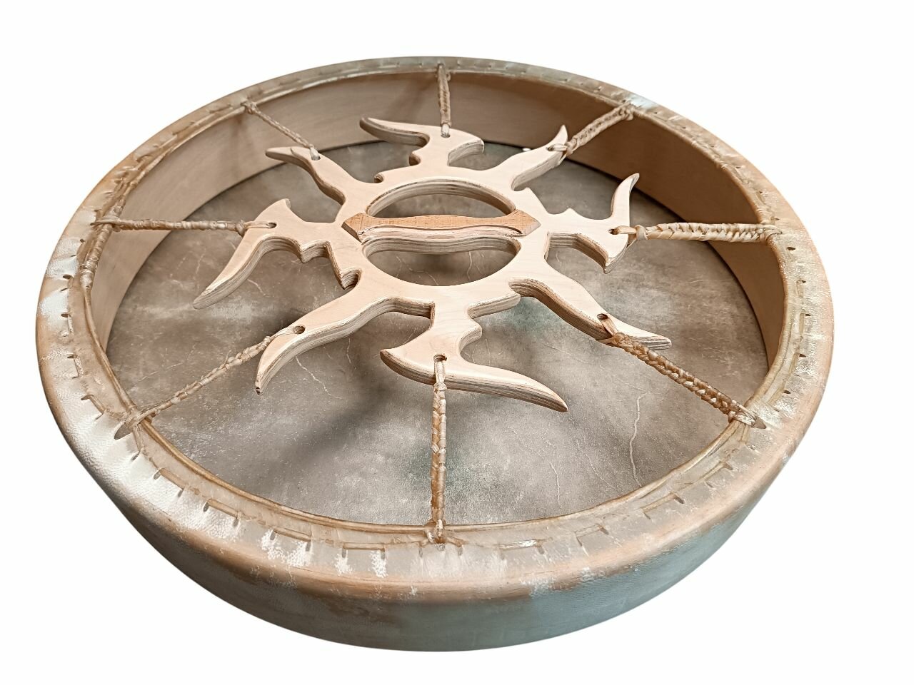 Бубен Shamanic 60х60 светлый Солнце