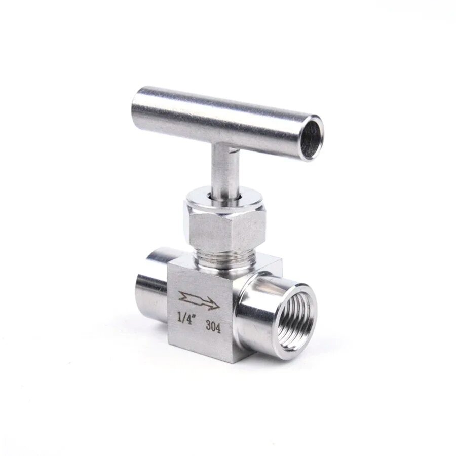 1/8 "1/4" 3/8 "1/2" BSP внутренняя резьба 304 игольчатый клапан из нержавеющей стали контрольный клапан потока, 1/4"