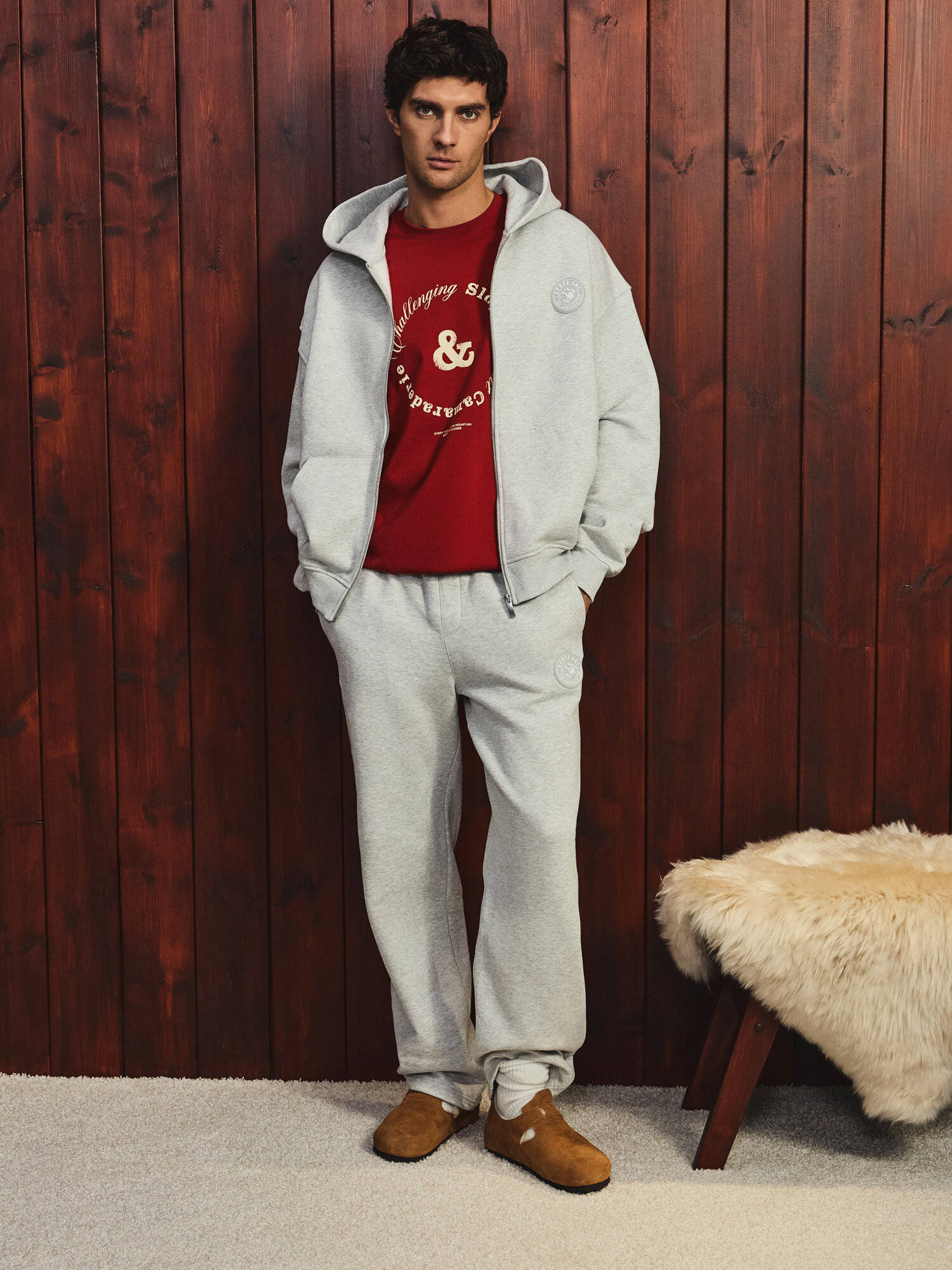 Брюки Zarina Man, размер L (RU 50), светло-серый меланж