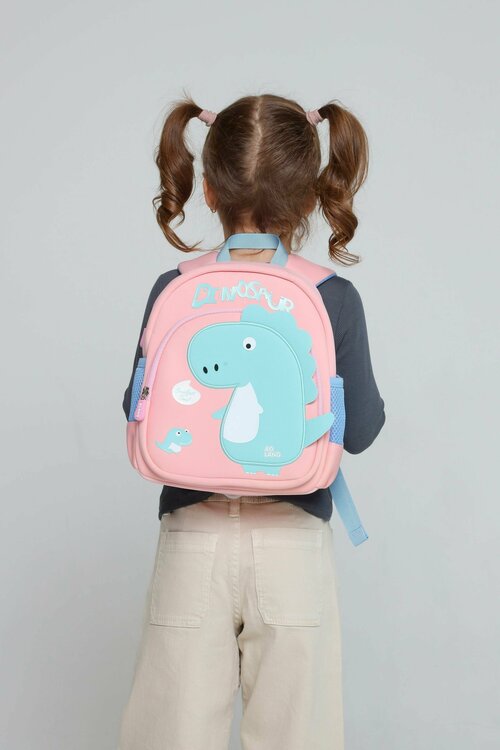 Рюкзак детский для девочки дошкольный с динозавром для садика