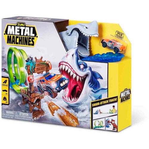 Zuru Игровой набор Трек Metal Machines Shark Zuru 6760 игровой набор zuru metal machines road rampage building trackset трек неистовство на дороге с машинкой игрушки для мальчиков 6701