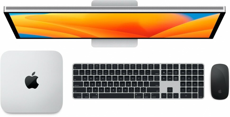 Настольный компьютер Apple Mac mini 2023 Slim-Desktop, Apple M2, 8 ГБ RAM, 256 ГБ SSD, Apple graphics 10-core, MacOS, Silver