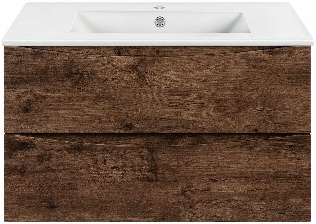 База под раковину Vincea Mia VMC-2MC800RW подвесная 2 выкатных ящика soft close R.Wood