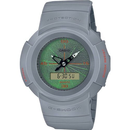 Наручные часы CASIO G-Shock AW-500MNT-8A, серый, зеленый