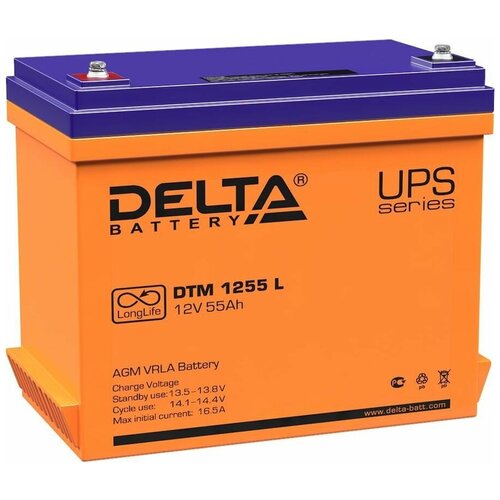 Аккумуляторная батарея Delta DTM 1255 L аккумуляторная батарея delta battery dtm 1255 i