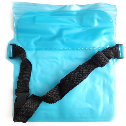 Универсальный водонепроницаемый чехол-сумка для смартфонов и пр. голубого цвета