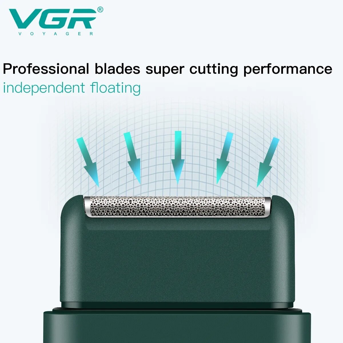 Электробритва VGR V-390, зеленый