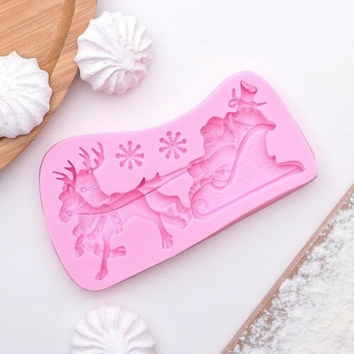 Силиконовый молд Упряжка 137512 см цвет розовый 2шт 416₽