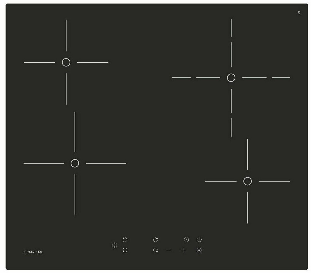 Варочная панель Darina PL E326 B, электрическая, независимая, черный - фото №1