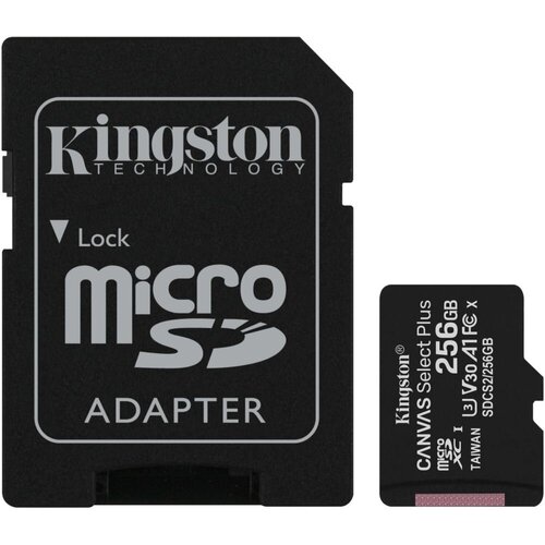 Флеш карта microSDXC 256Gb Kingston SDCS2/256GB Canvas Select Plus + adapter флеш карта microsdxc 256gb kingston sdcs2 256gb canvas select plus adapter