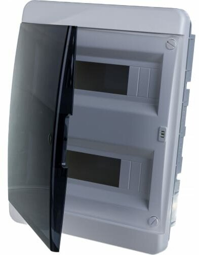 BVK 40-24-1 Пластиковый распред. щит 24 мод, встраиваемый дверь прозрачная черная IP40 Текфор