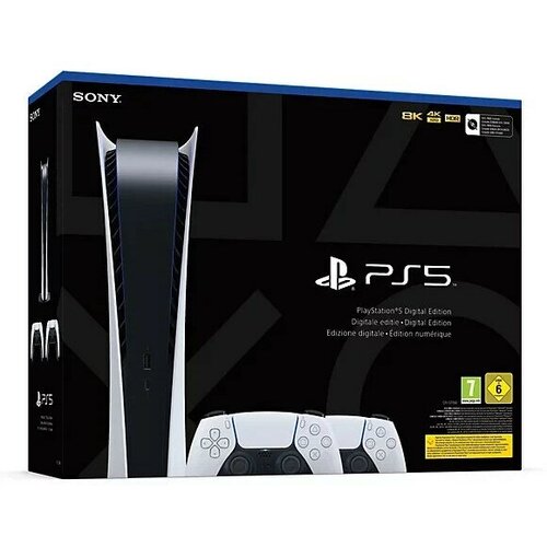 Игровая консоль Sony PlayStation 5 (PS5) Digital Edition CFI-1216B 01Y Europe (Российская вилка) два геймпада