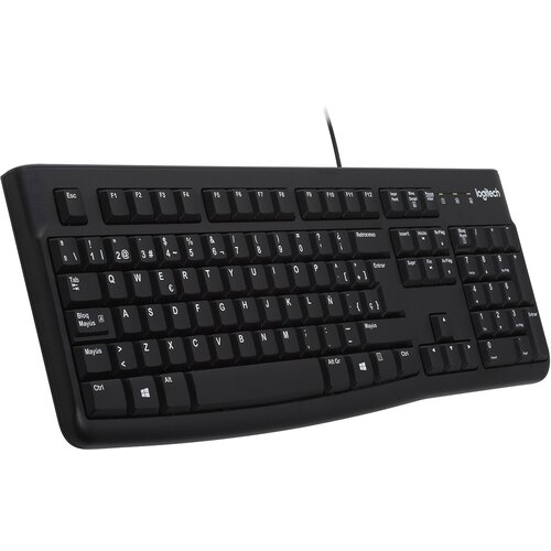 Клавиатура проводная Logitech K120, мембранная, USB, черный (920-002583) Английская раскладка!