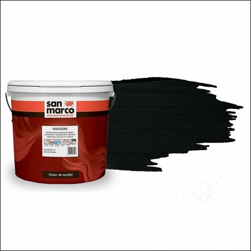 Акриловая суперстойкая матовая краска SAN MARCO Maggiore, 4 литра, цвет 001N