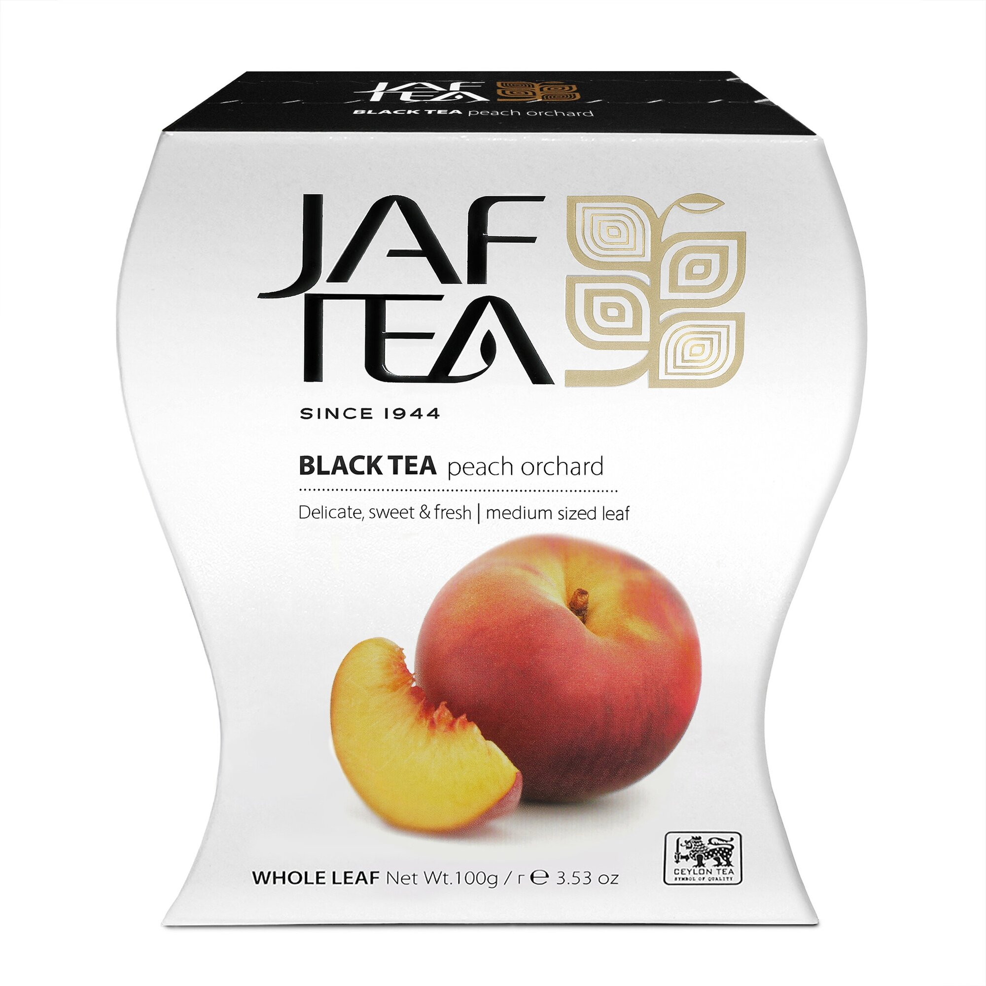 Чай чёрный JAF TEA Peach Orchard листовой с ароматом персика, 100 г.