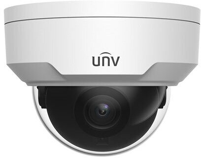 Uniview Видеокамера IP купольная антивандальная, 1/2.7" 2 Мп КМОП @ 30 к/с, ИК-подсветка до 30м, 0.01 Лк @F2.0, объектив 4.0 мм, WDR, 2D/3D DNR, Ultr