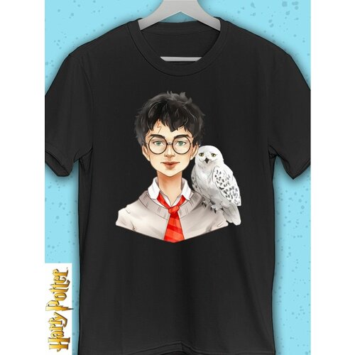 фото Футболка hilari, размер 48, черный, белый