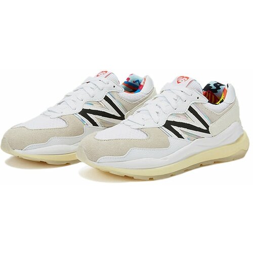 Кроссовки New Balance, демисезонные, натуральная замша, размер 245mm 39.5EU 6.5US, бежевый, белый