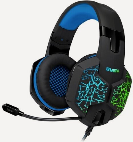 Изображение товара Игровые наушники Sven AP-U980MV, проводные (USB), черный-синий